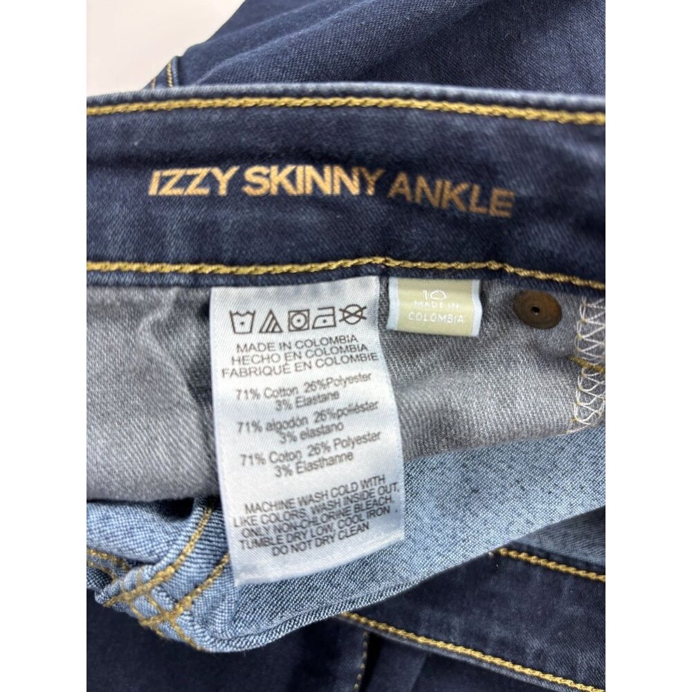 Michael Kors Izzy Skinny Ankle Jeans Size 10 Dark Wash Womens Denim Pants - Picture 11 of 12